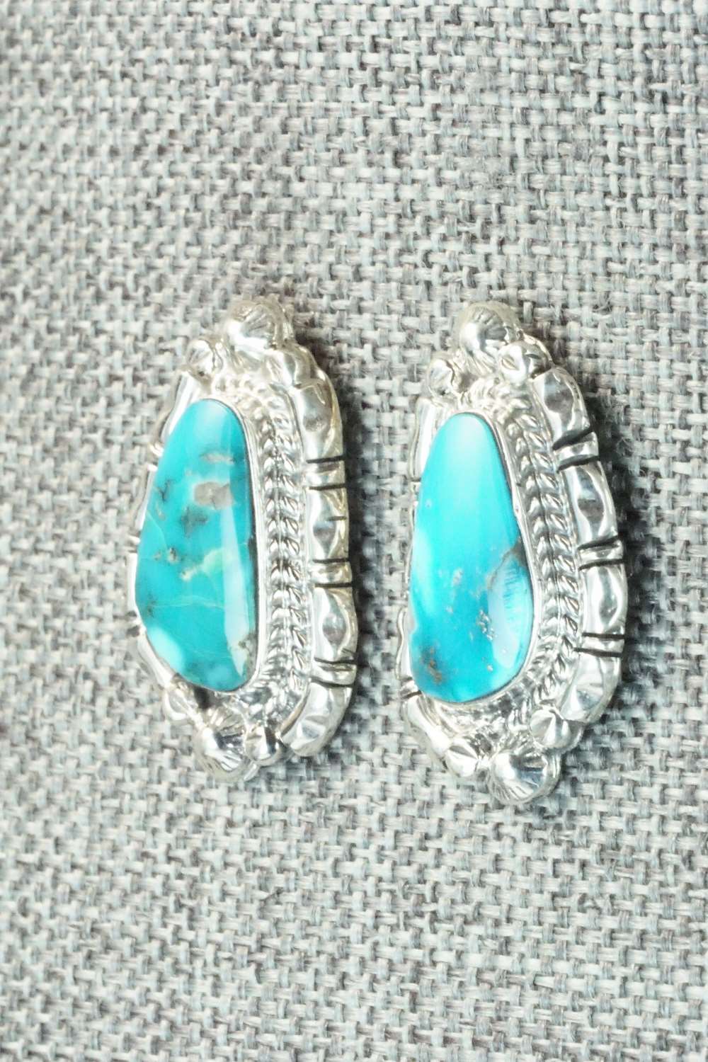 Turquoise & Sterling Silver Earrings - Annie Spencer