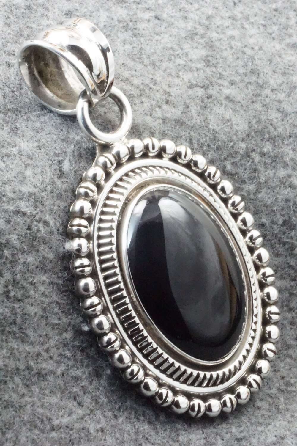 Onyx & Sterling Silver Pendant - Delbert Gordon