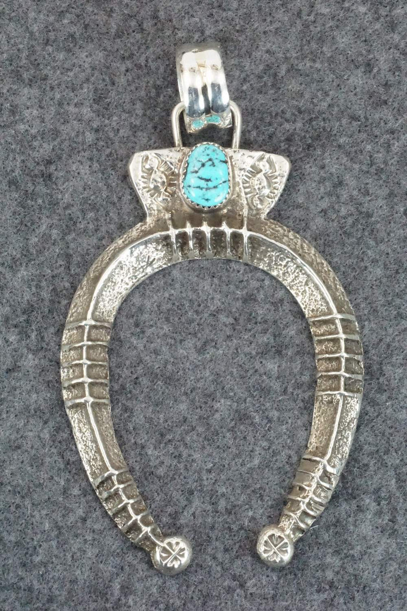 Turquoise and Sterling Silver Pendant - Delbert Arviso