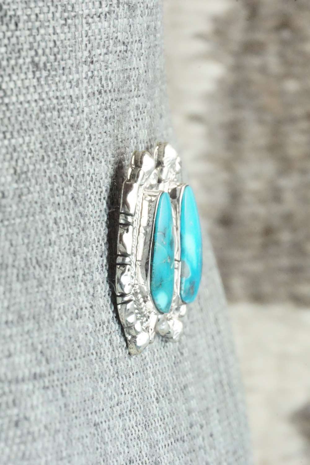 Turquoise & Sterling Silver Earrings - Annie Spencer