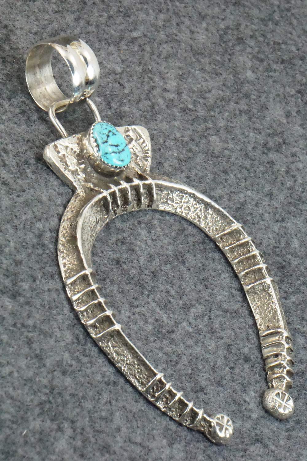 Turquoise and Sterling Silver Pendant - Delbert Arviso