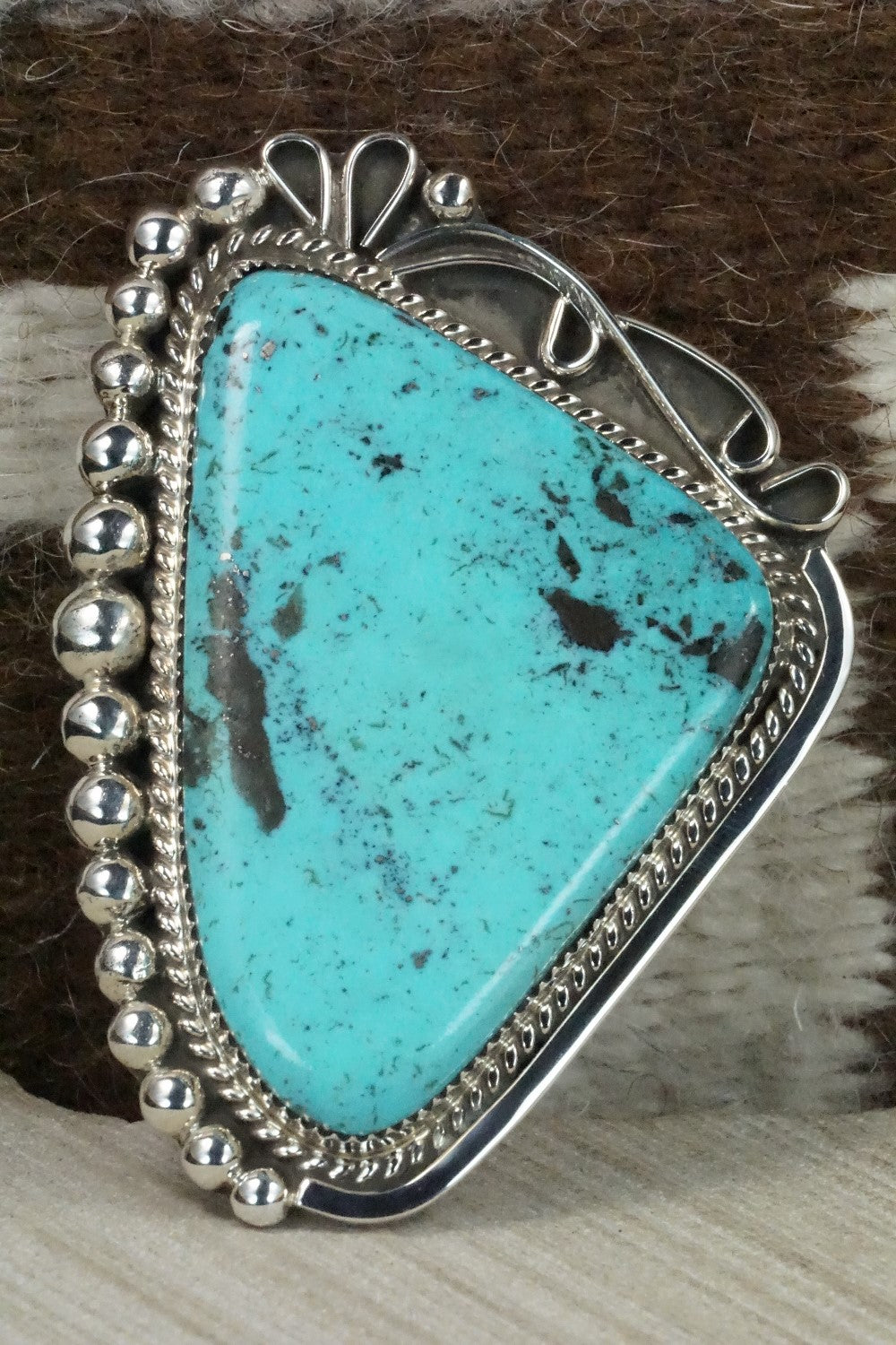 Turquoise and Sterling Silver Ring - Ray Nez - Size 7