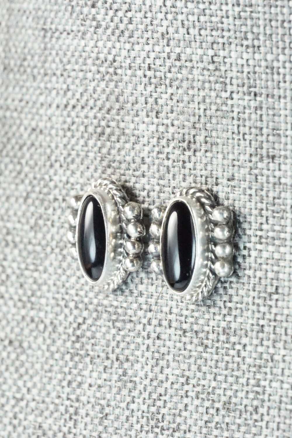 Onyx & Sterling Silver Earrings - Jan Mariano