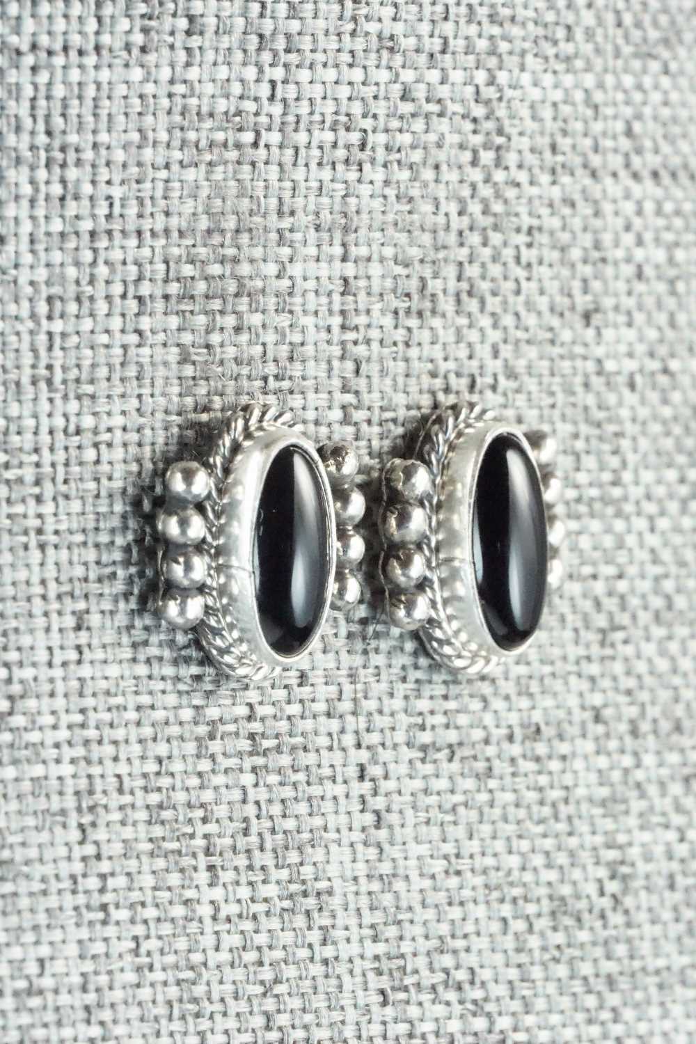 Onyx & Sterling Silver Earrings - Jan Mariano