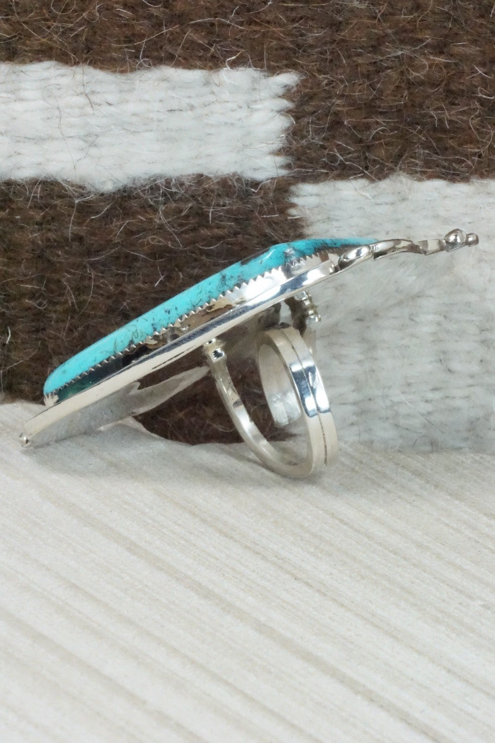 Turquoise and Sterling Silver Ring - Ray Nez - Size 7