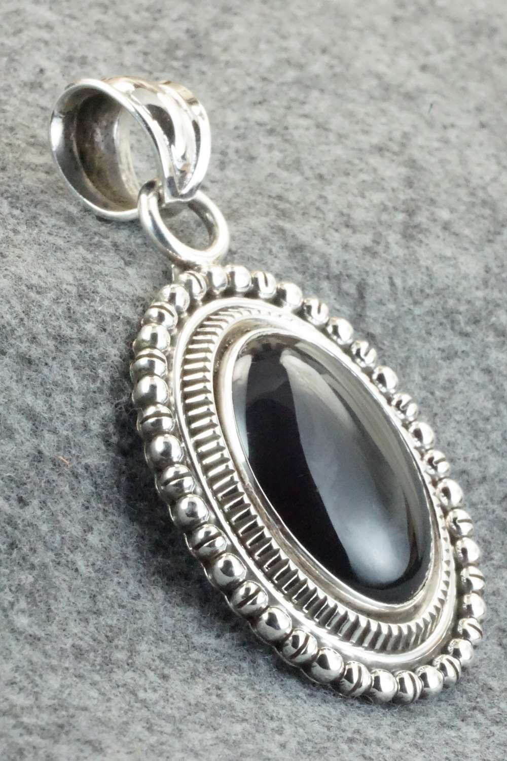 Onyx & Sterling Silver Pendant - Delbert Gordon