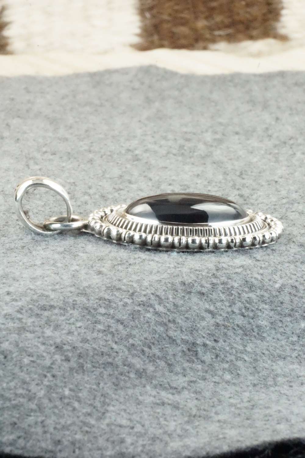 Onyx & Sterling Silver Pendant - Delbert Gordon