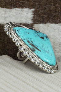 Turquoise and Sterling Silver Ring - Ray Nez - Size 7