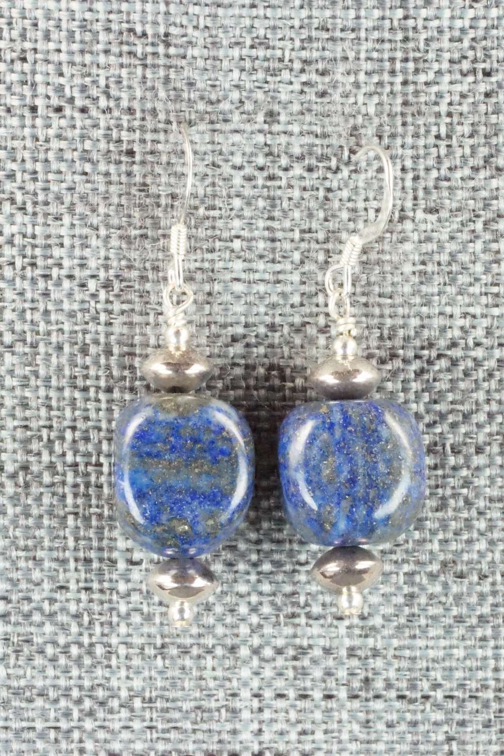 Lapis and Sterling Silver Earrings - Navajo