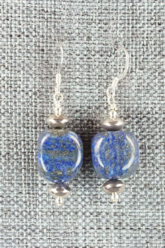 Lapis and Sterling Silver Earrings - Navajo