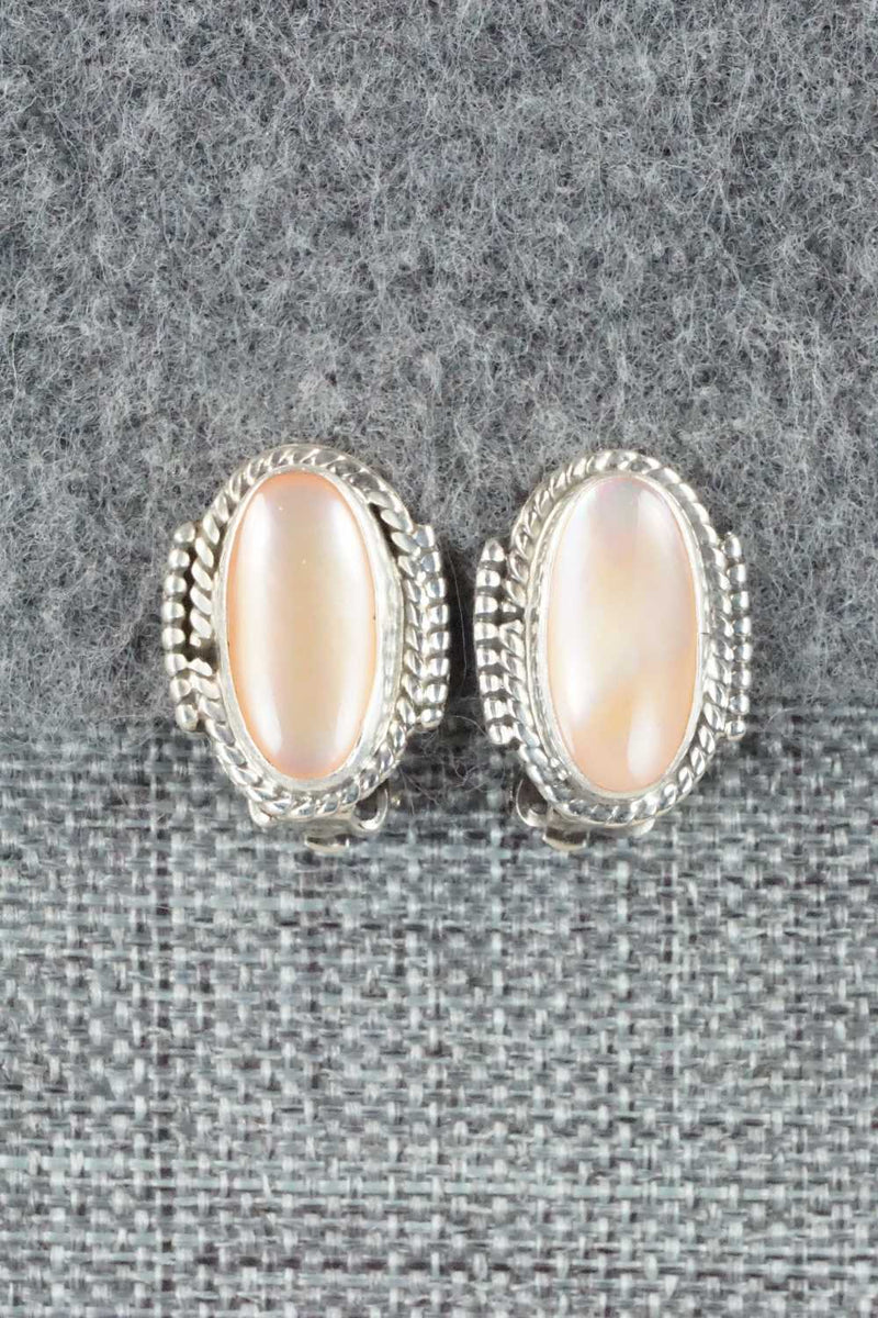 Mother of Pearl & Sterling Silver Earrings - Jan Mariano