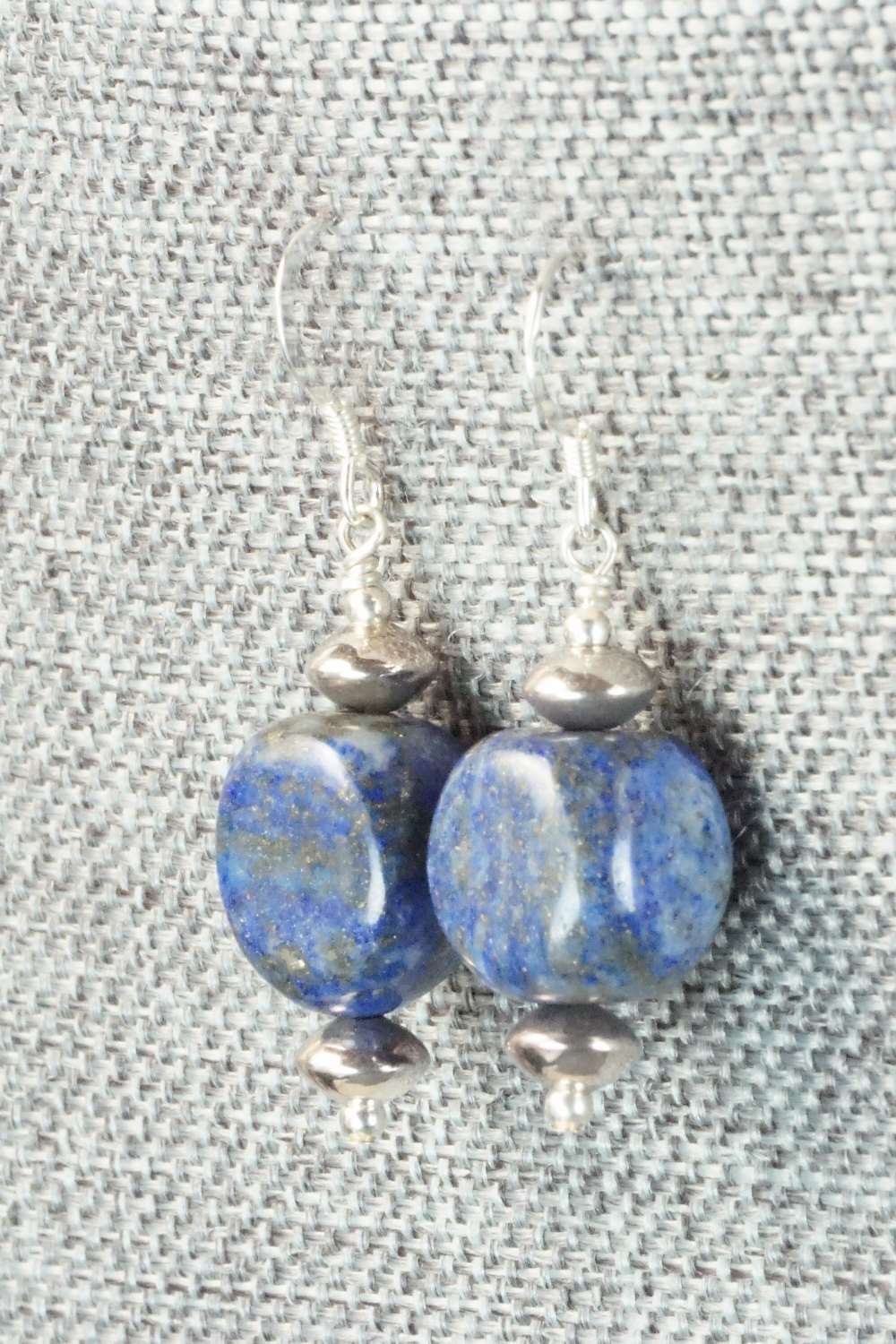 Lapis and Sterling Silver Earrings - Navajo
