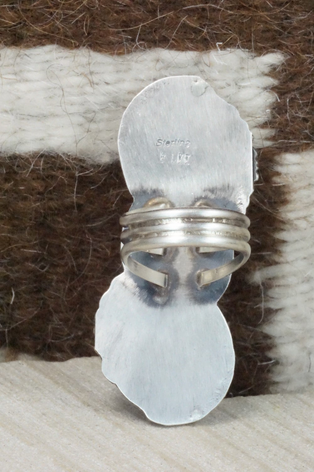 Turquoise and Sterling Silver Ring - Betta Lee - Size 7.5
