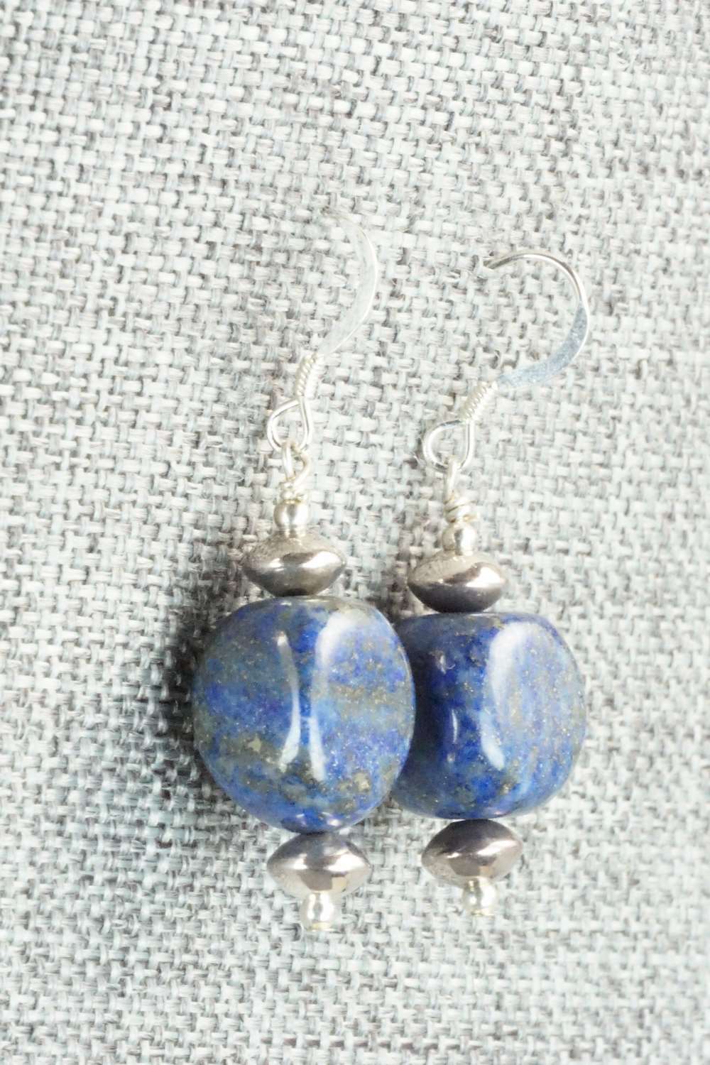 Lapis and Sterling Silver Earrings - Navajo