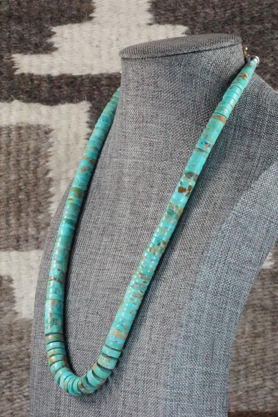 Turquoise & Sterling Silver Necklace - Joe Garcia