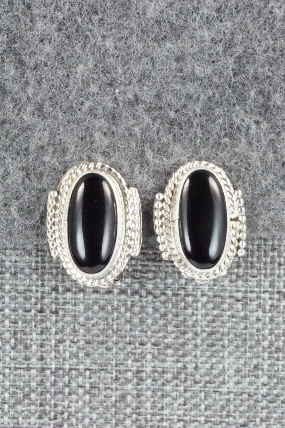 Onyx & Sterling Silver Earrings - Jan Mariano