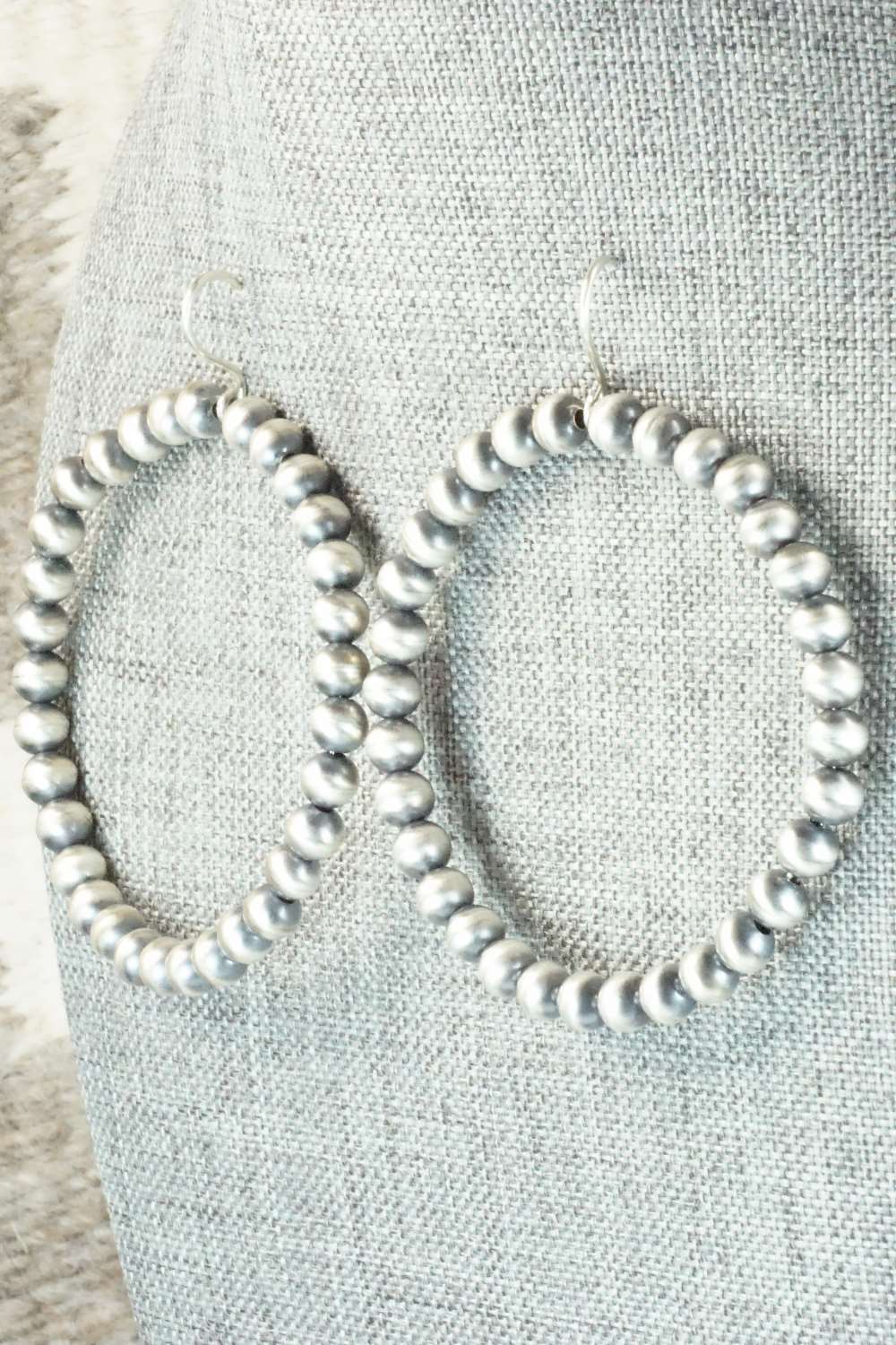 Sterling Silver Navajo Pearl Earrings - Jan Mariano