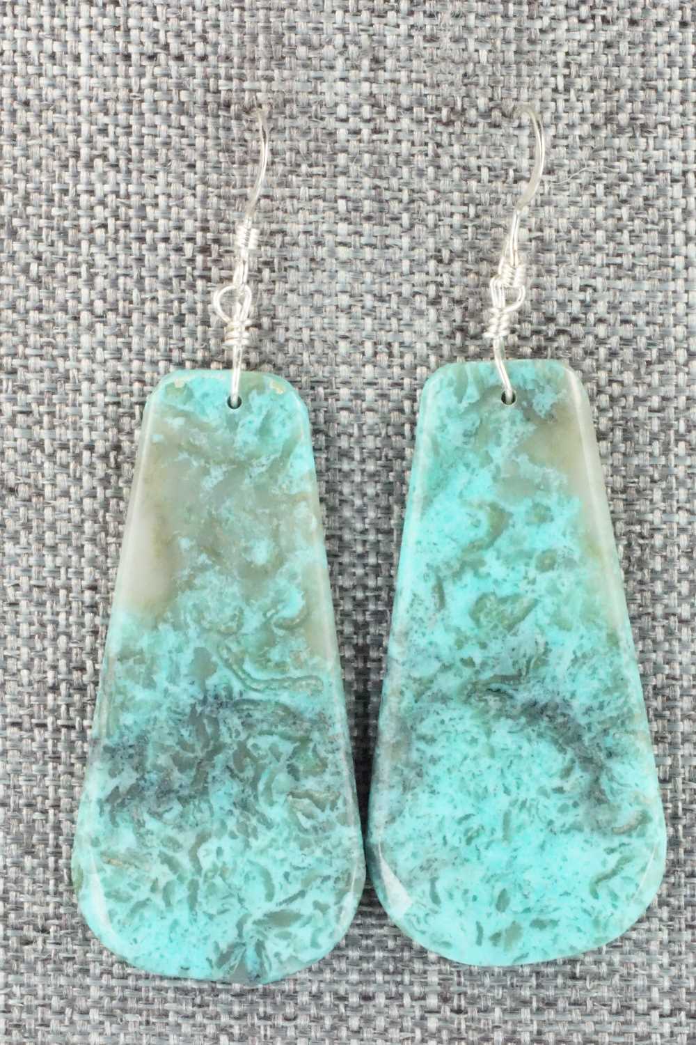 Turquoise & Sterling Silver Earrings - Lupe Lovato