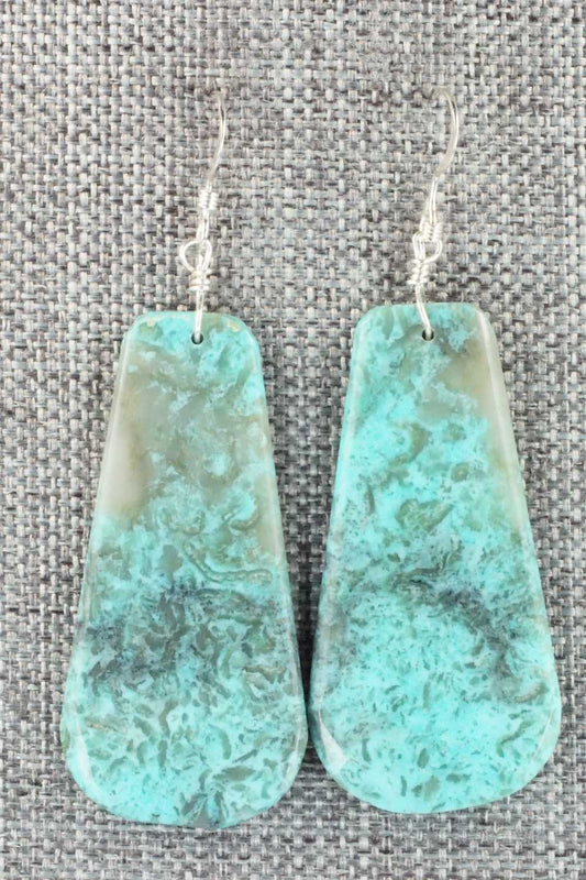 Turquoise & Sterling Silver Earrings - Lupe Lovato