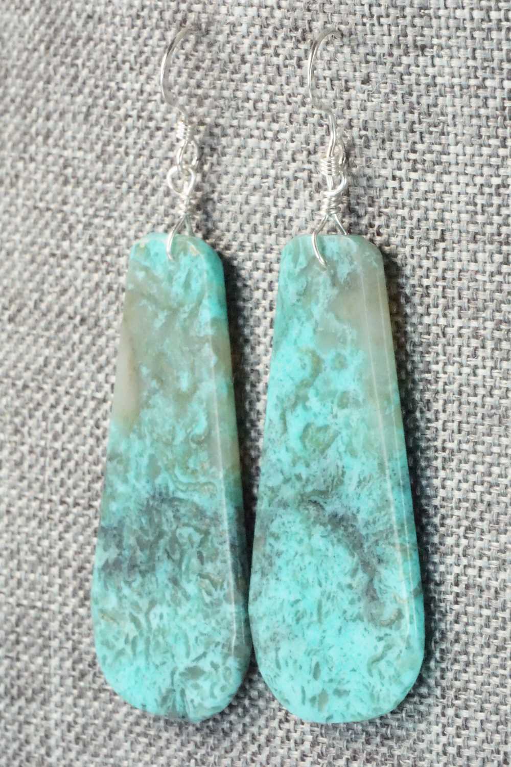 Turquoise & Sterling Silver Earrings - Lupe Lovato