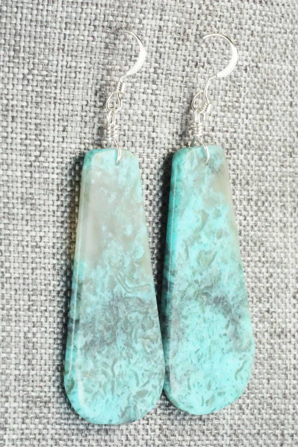 Turquoise & Sterling Silver Earrings - Lupe Lovato