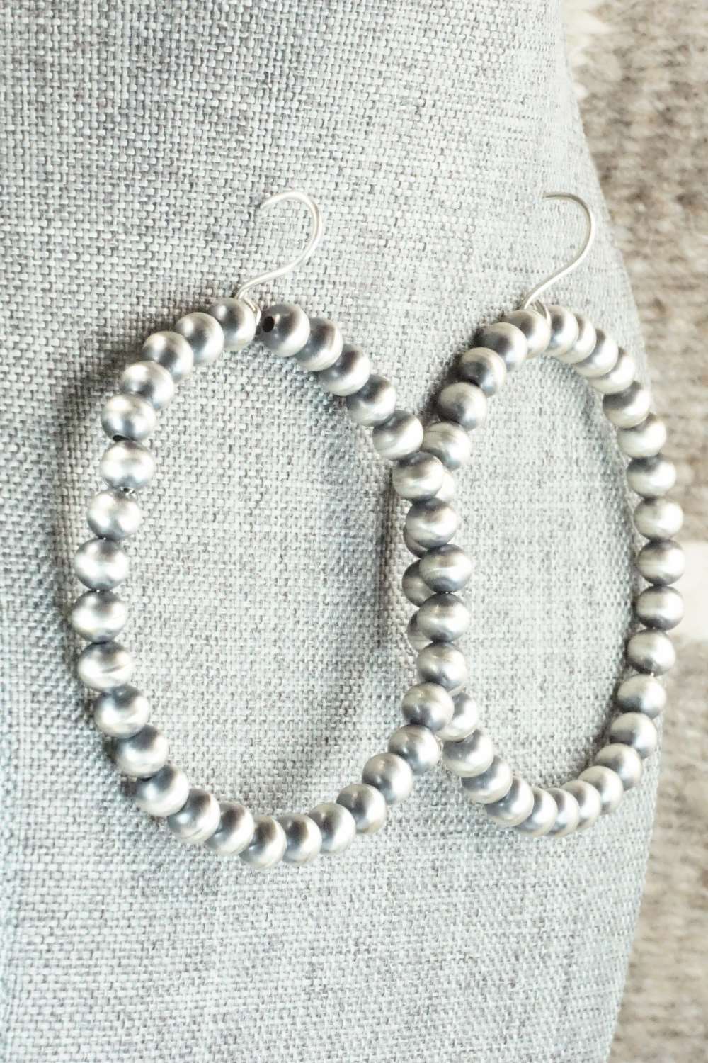 Sterling Silver Navajo Pearl Earrings - Jan Mariano