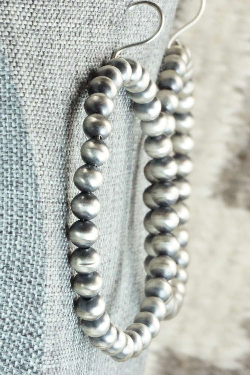 Sterling Silver Navajo Pearl Earrings - Jan Mariano