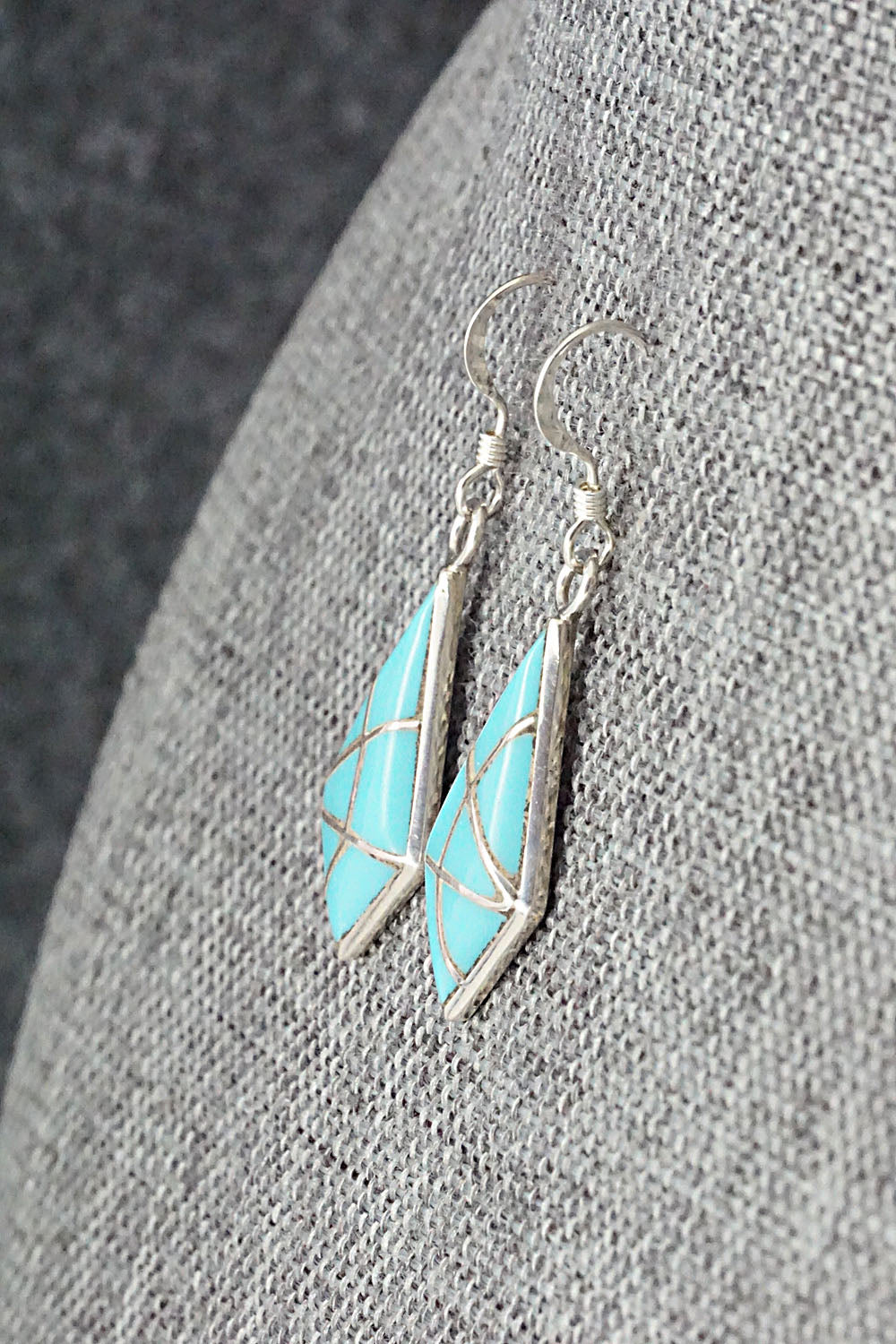 Turquoise & Sterling Silver Earrings - Laurie Kallestewa