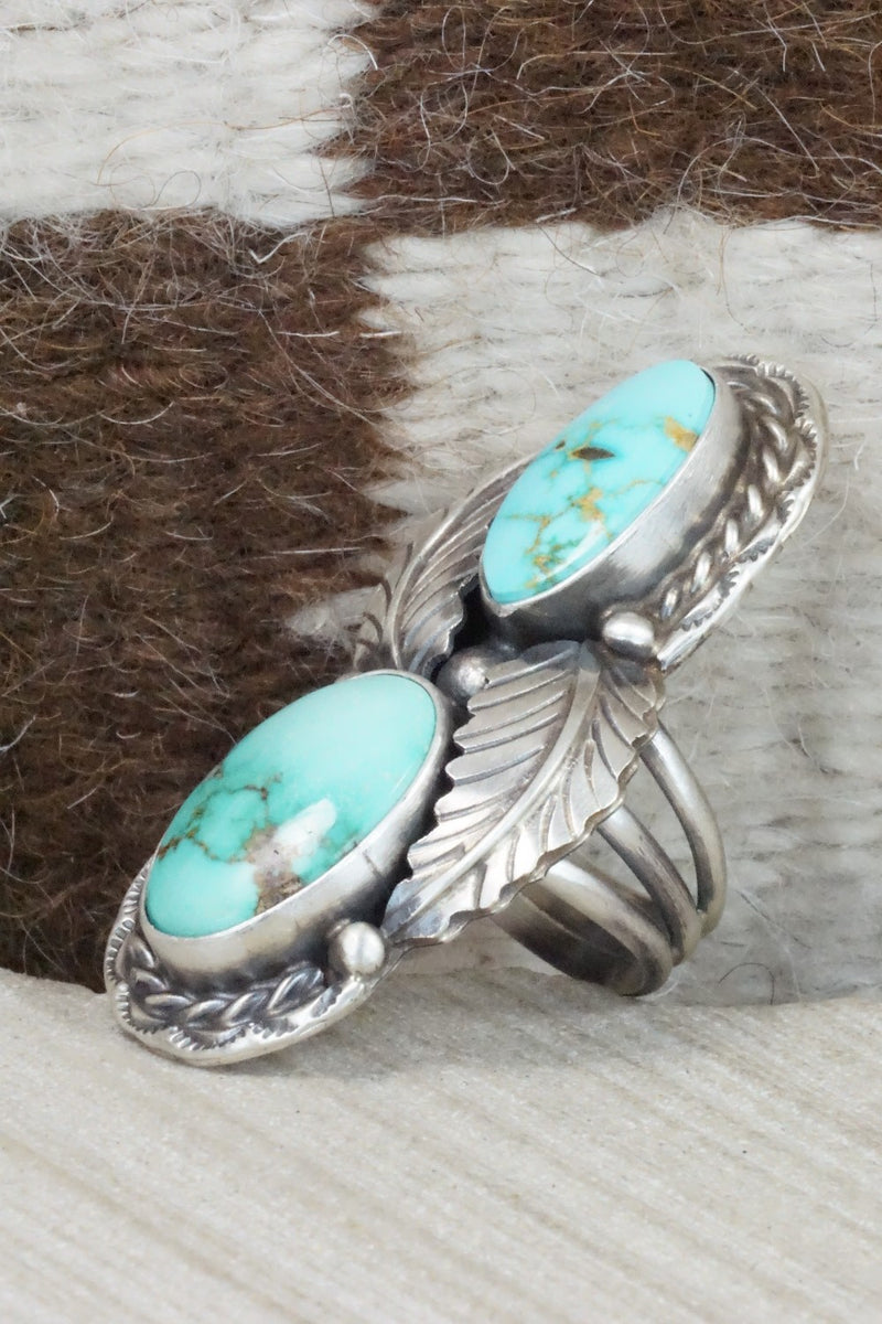 Turquoise and Sterling Silver Ring - Betta Lee - Size 7