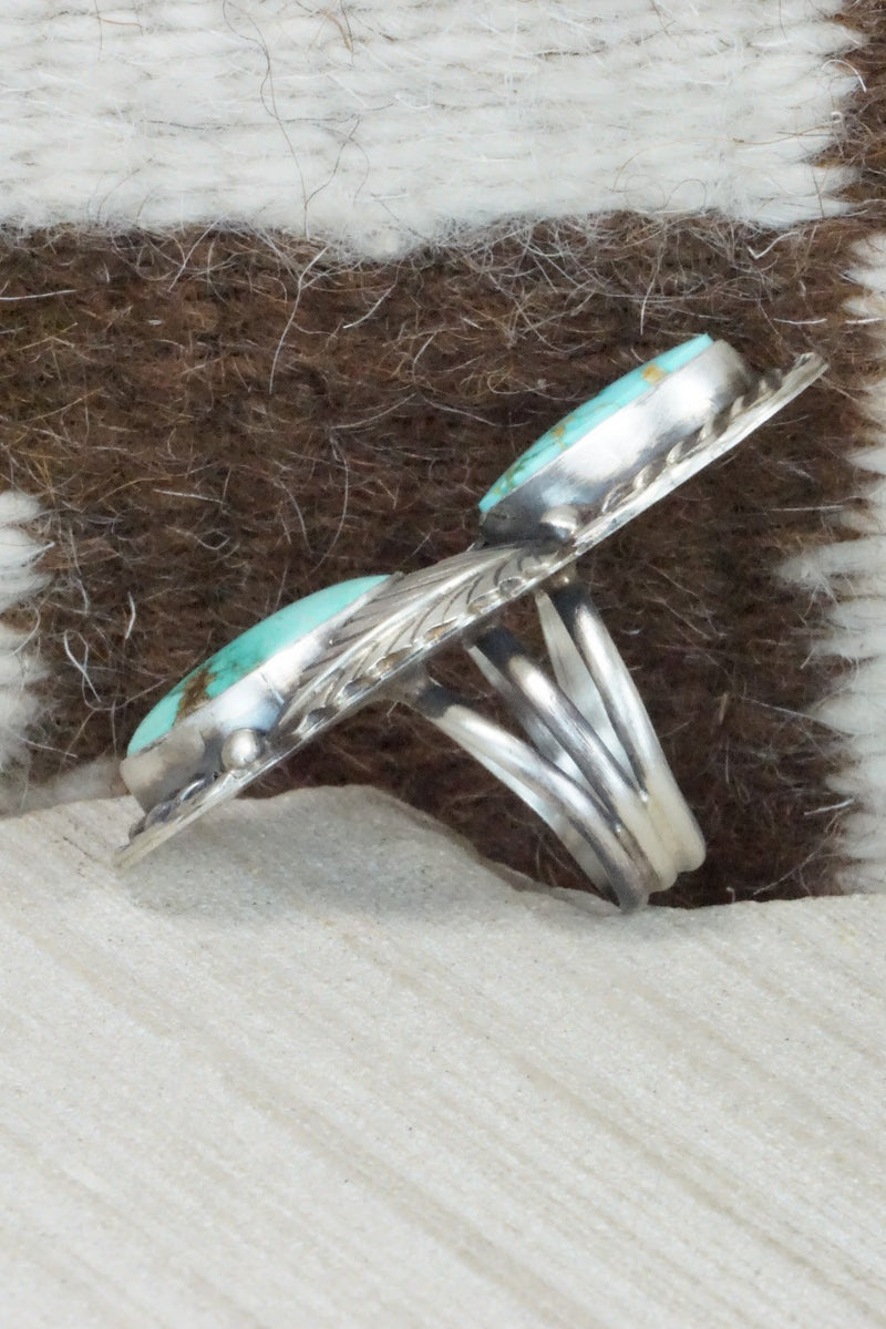 Turquoise and Sterling Silver Ring - Betta Lee - Size 7