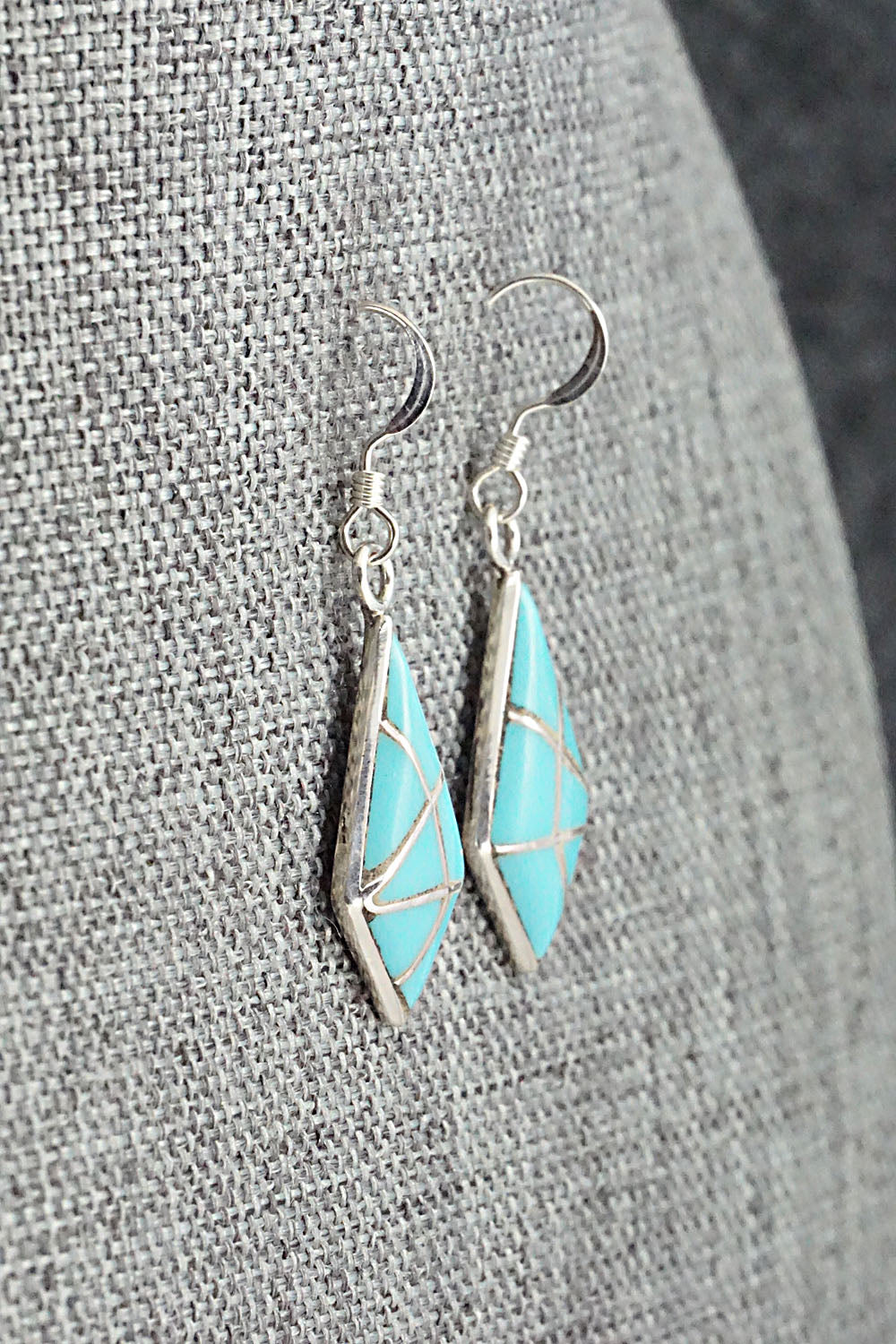 Turquoise & Sterling Silver Earrings - Laurie Kallestewa