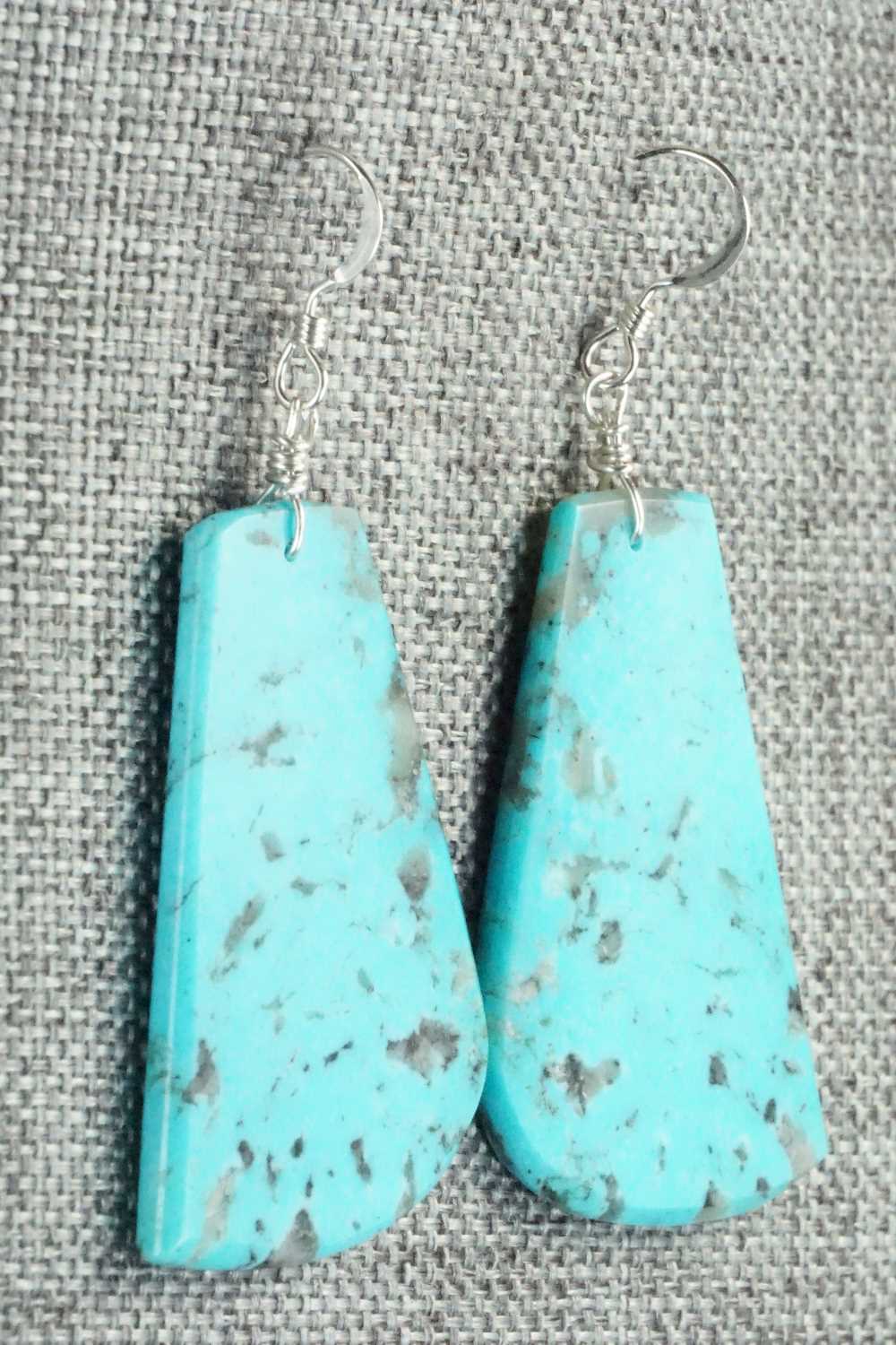 Turquoise & Sterling Silver Earrings - Lupe Lovato