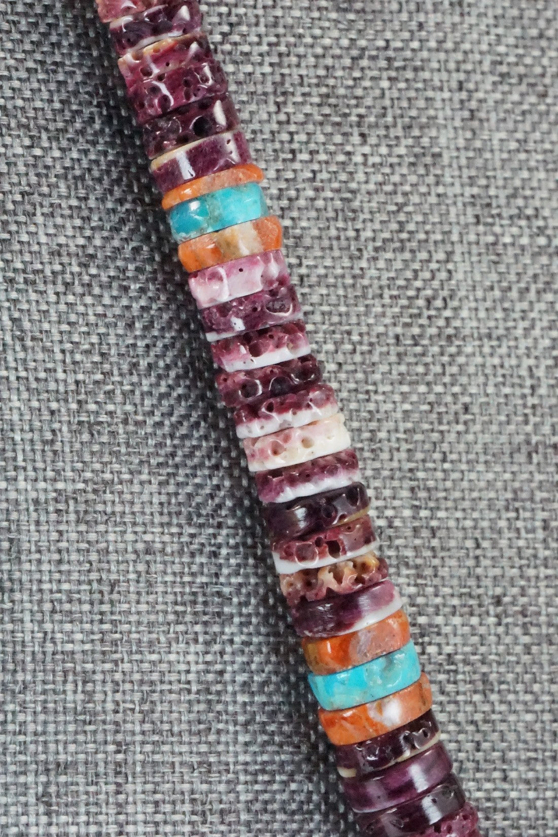 Turquoise & Spiny Oyster Bead Necklace - Joe Garcia