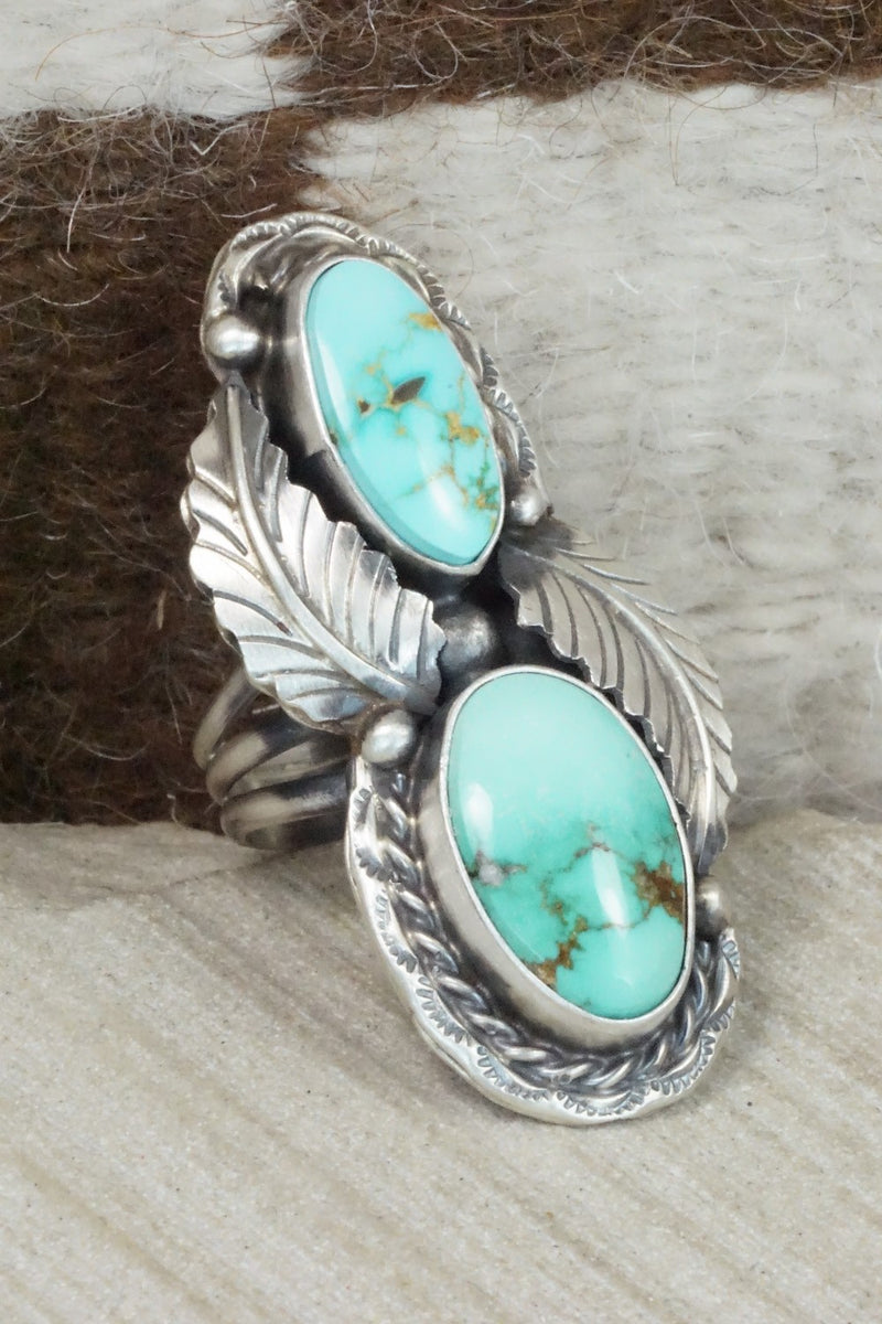 Turquoise and Sterling Silver Ring - Betta Lee - Size 7