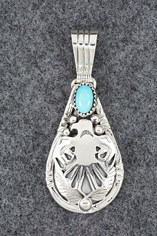Turquoise and Sterling Silver Pendant - Henry Attakai