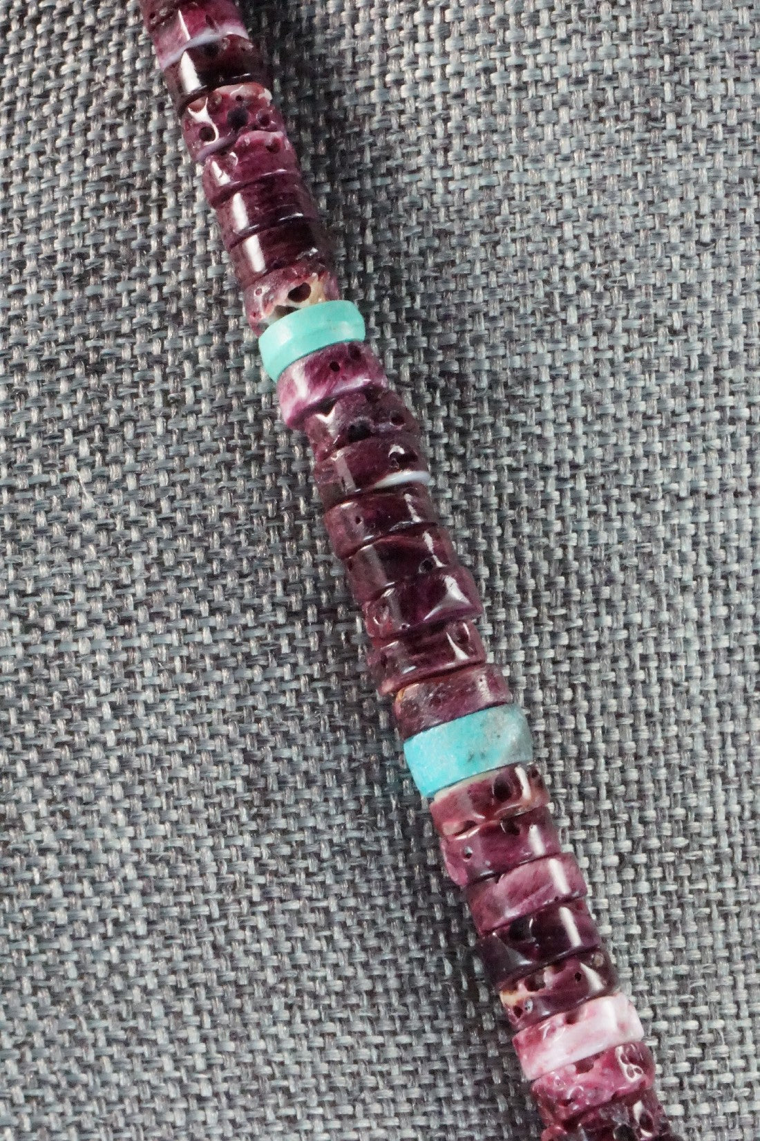 Turquoise & Spiny Oyster Necklace - Joe Garcia