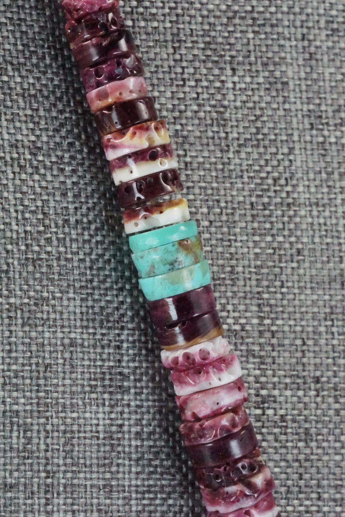 Turquoise & Spiny Oyster Necklace - Joe Garcia