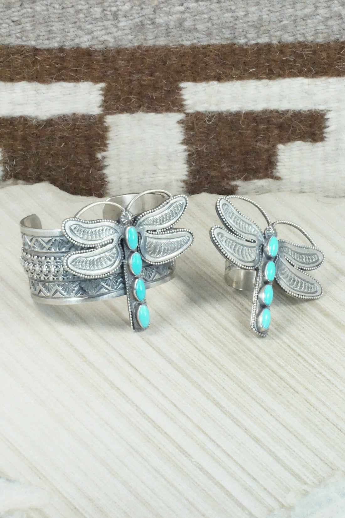 Turquoise & Sterling Silver Bracelet and Ring - Hemerson Brown