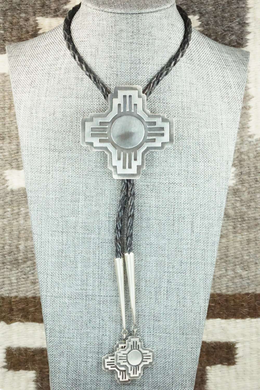 Sterling Silver Bolo Tie - Wallace Yazzie Jr.