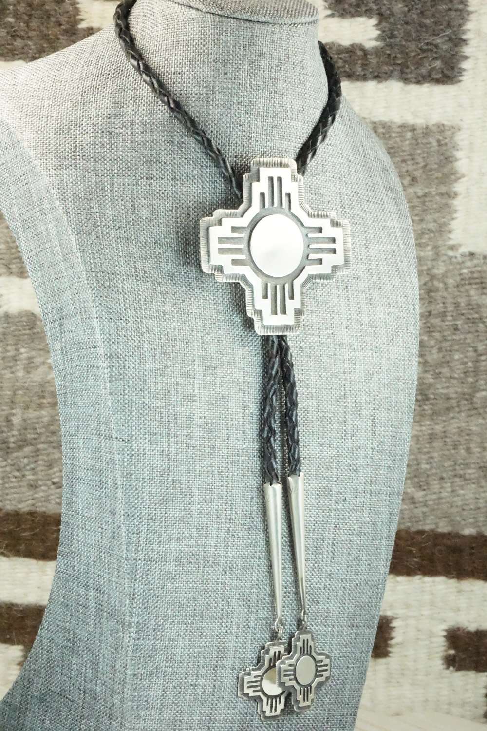 Sterling Silver Bolo Tie - Wallace Yazzie Jr.