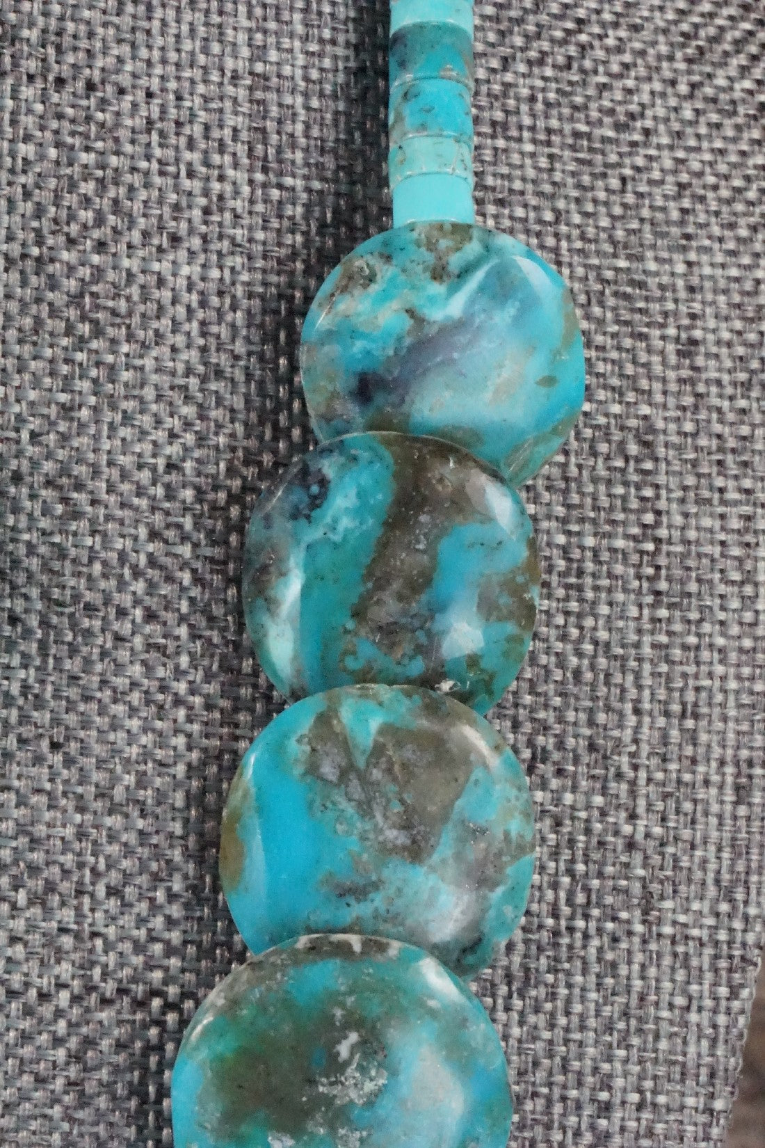Turquoise & Sterling Silver Necklace and Earrings Set - Joe Garcia