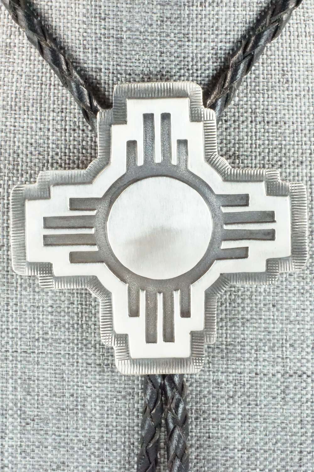 Sterling Silver Bolo Tie - Wallace Yazzie Jr.