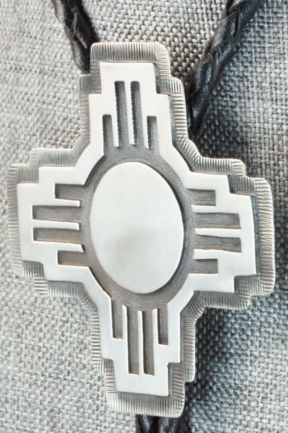 Sterling Silver Bolo Tie - Wallace Yazzie Jr.