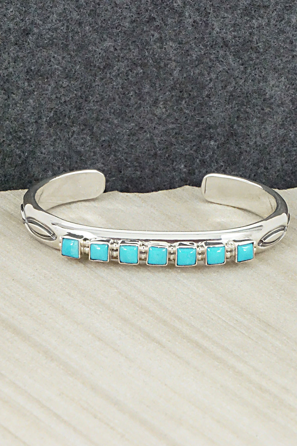 Turquoise & Sterling Silver Bracelet - Thomas Yazzie