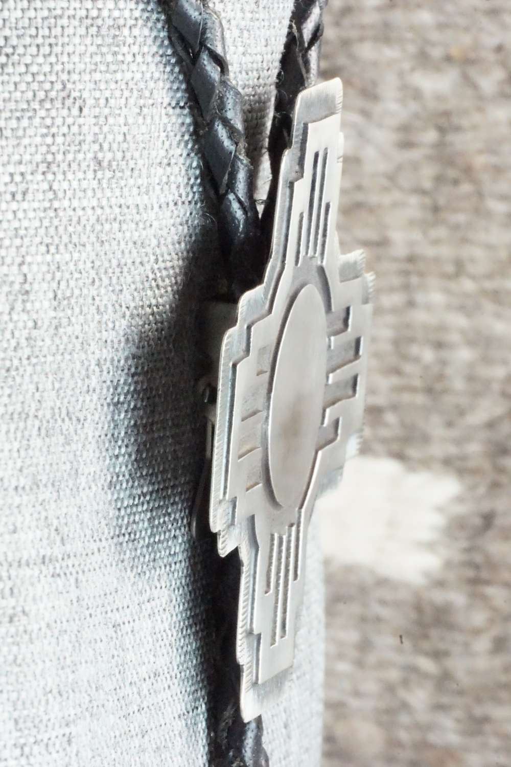 Sterling Silver Bolo Tie - Wallace Yazzie Jr.