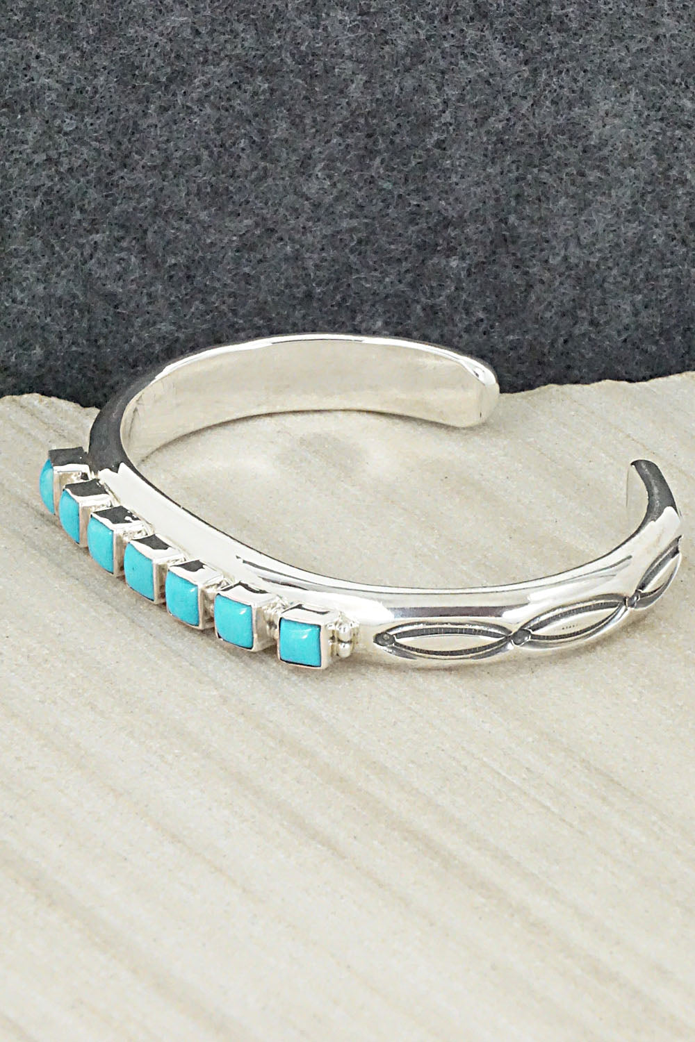 Turquoise & Sterling Silver Bracelet - Thomas Yazzie