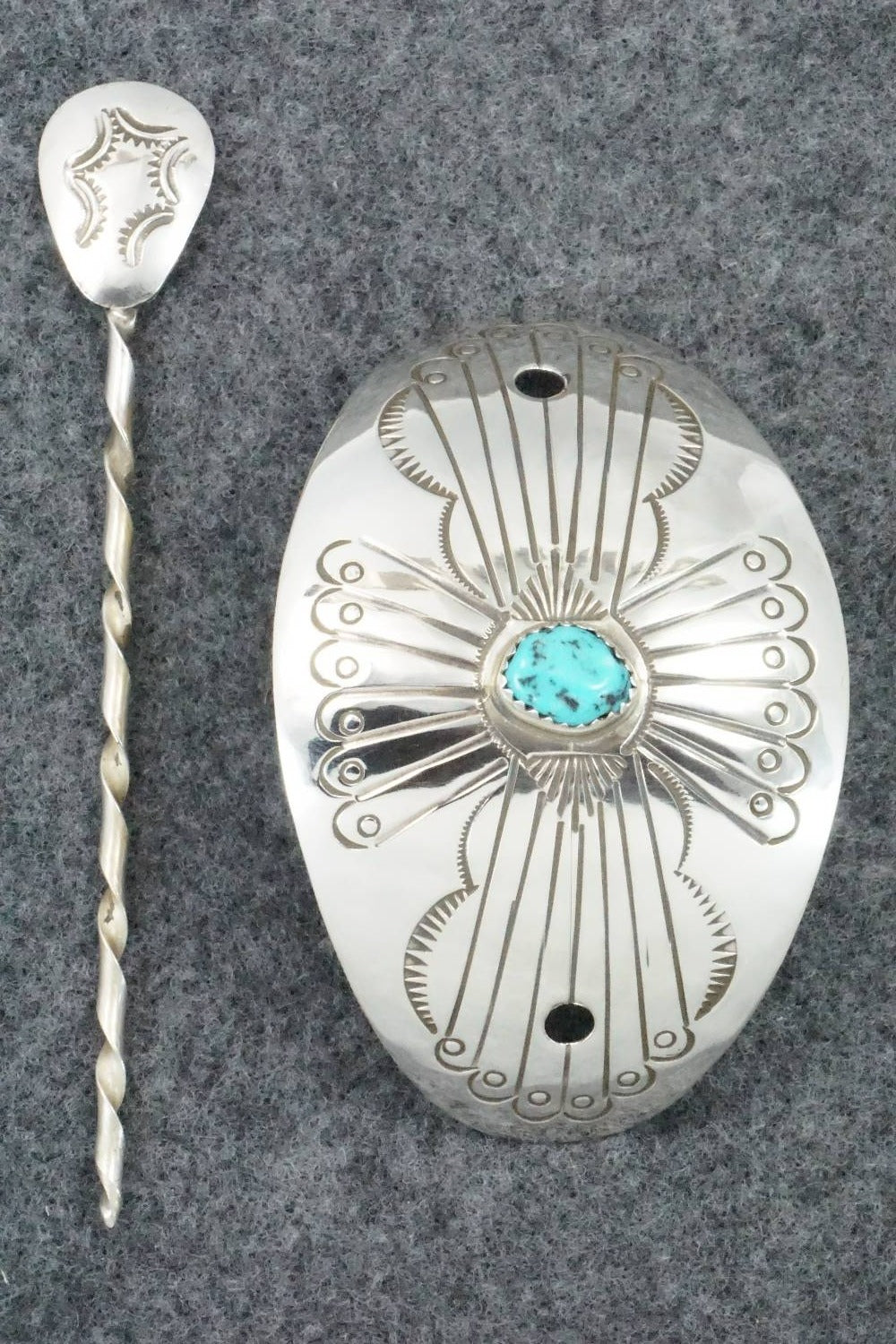 Turquoise & Sterling Silver Hair Pin - Jolene Begay