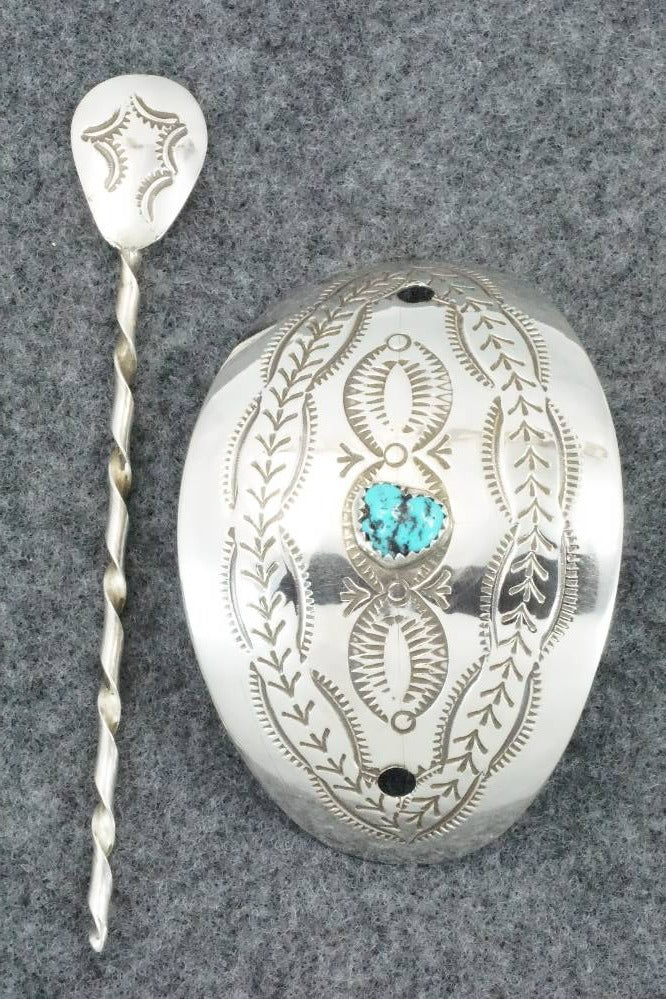 Turquoise & Sterling Silver Hair Pin - Jolene Begay