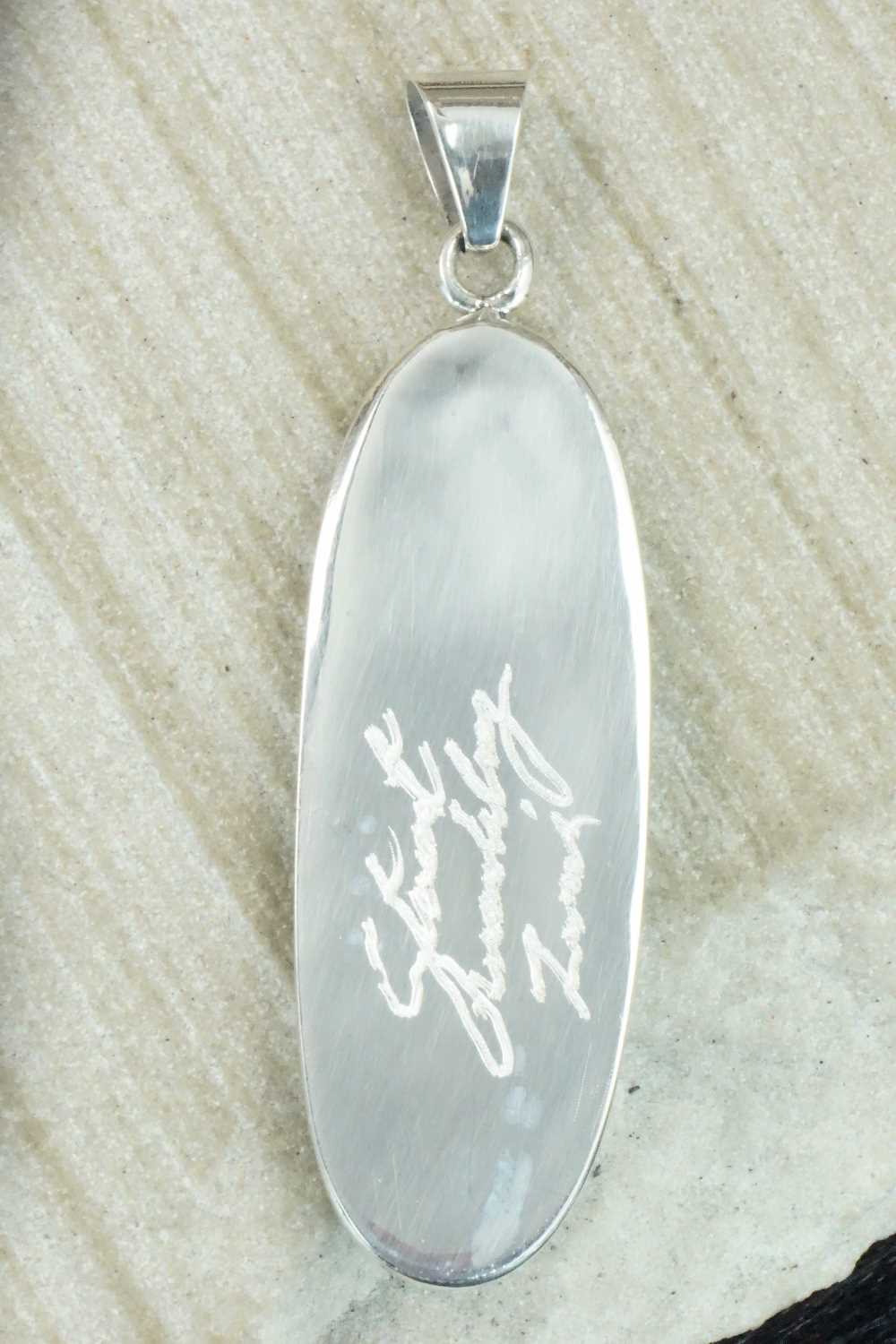 Turquoise & Sterling Silver Pendant - Stuart Quandelacy