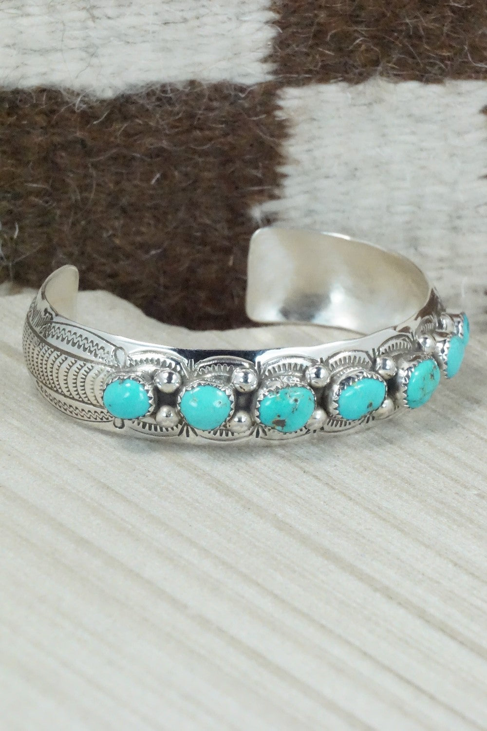 Turquoise & Sterling Silver Bracelet - Grace Silver